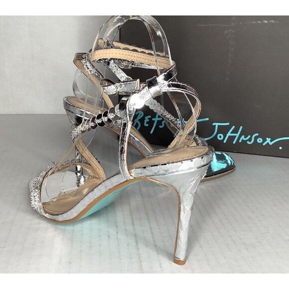 Blue By Betsey Johnson Asher Women's 8.5 silver heels - Picture 2 of 8